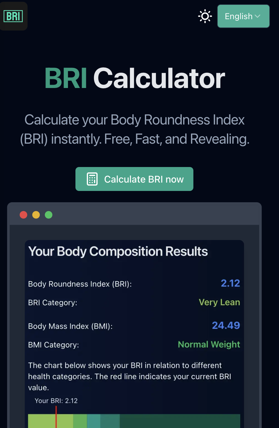 Free Body Roundness Index (BRI) Calculator - BRI Calculator：Assess Your ...