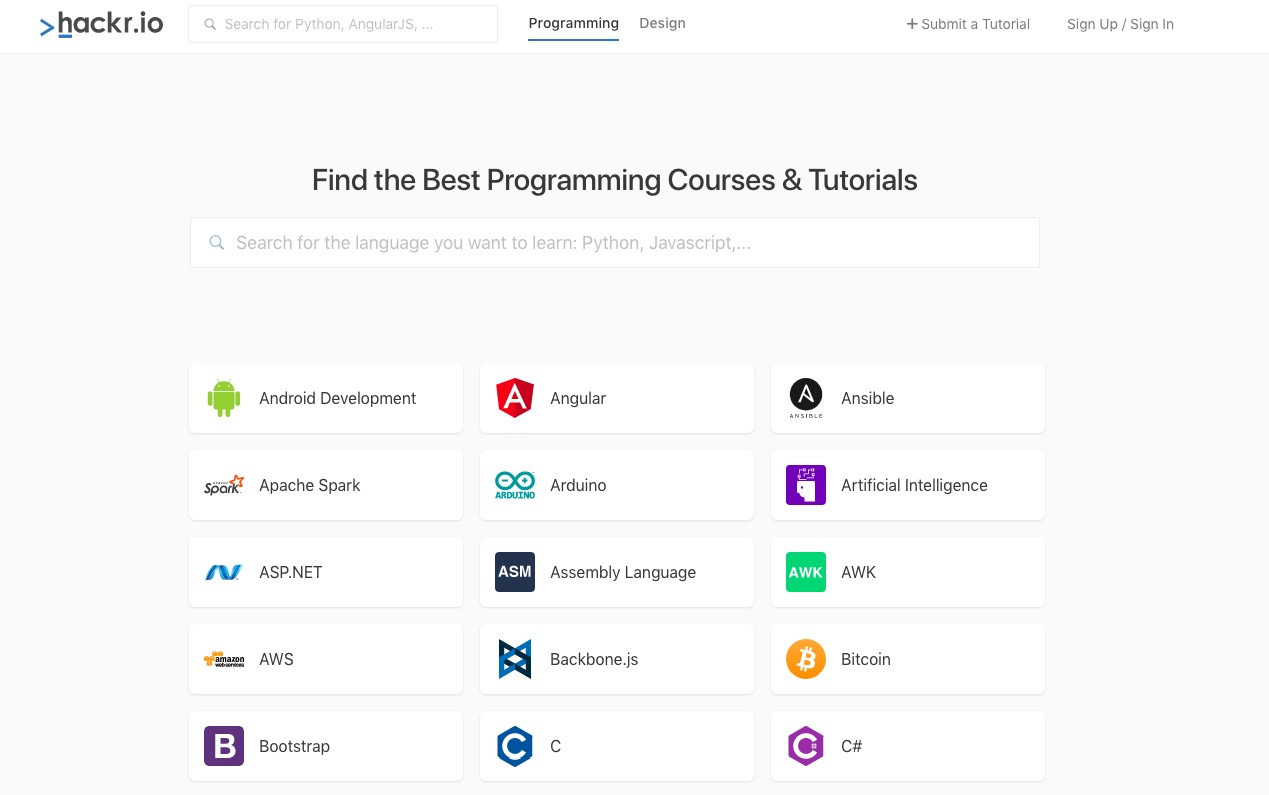 Hackr Io Find The Best Programming Courses Tutorials